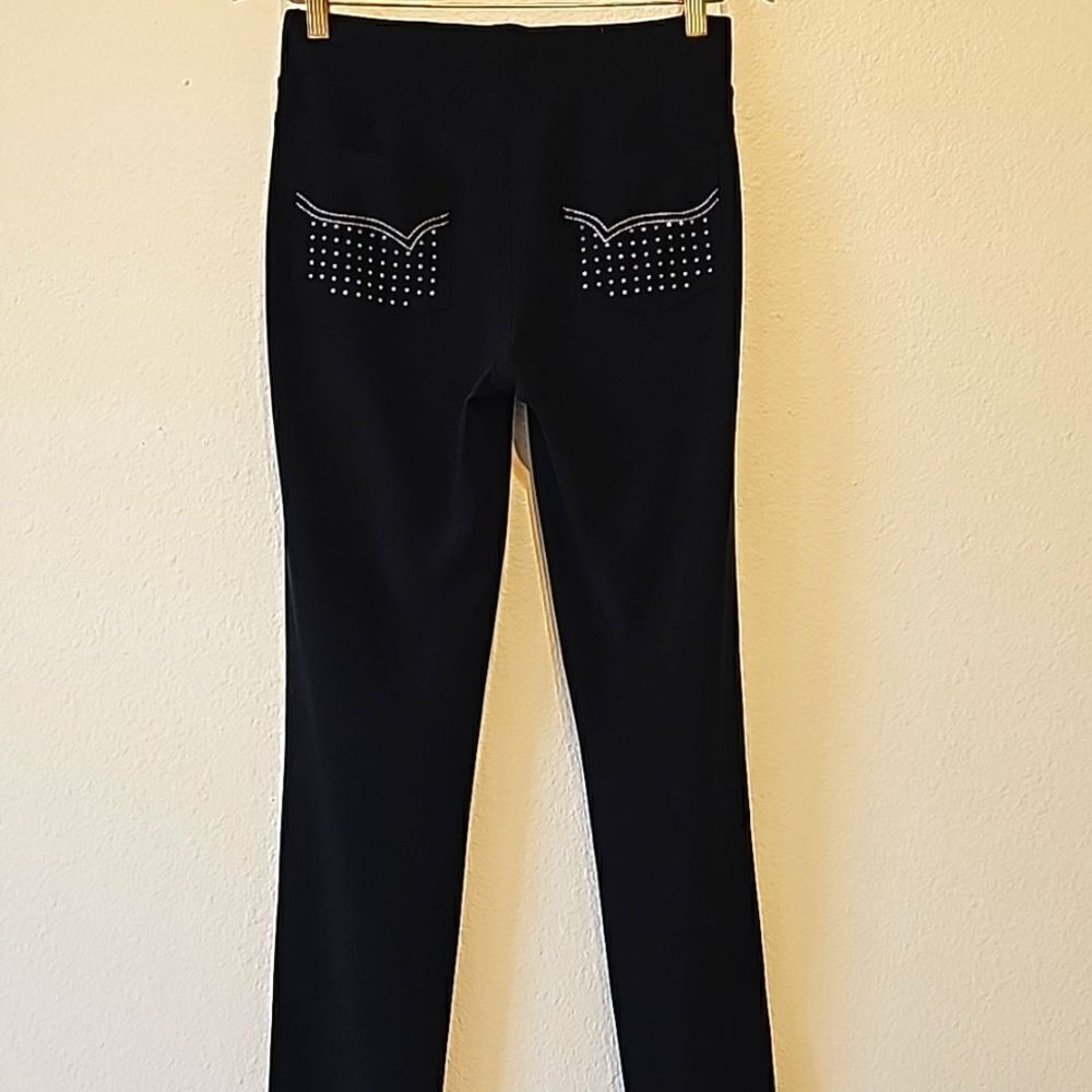 JOSEPH RIBKOFF high waist embellish pocket leggings in black M